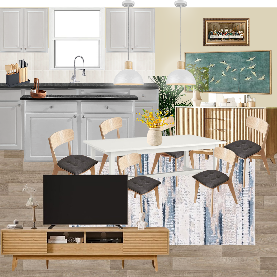 Budget-Friendly Storage for Open-Concept Dining, Living Room & Kitchen Spaces